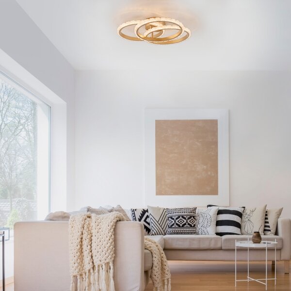 JUST LIGHT. 14734-60 - LED Stropné svietidlo GLITRA LED/37W/230V pr. 50 cm zlaté