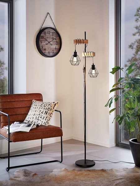 Eglo 44081 - Stojacia lampa TOWNSHEND 2xE27/60W/230V