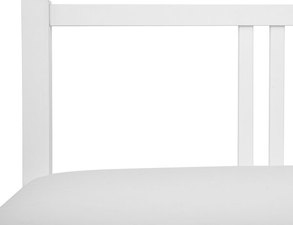 Posteľ biela z borovicového dreva 180 x 200 cm rám postele s lamelovým roštom moderná