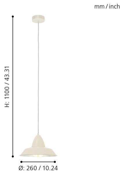 Eglo 49245 - Luster AUCKLAND 1xE27/60W/230V