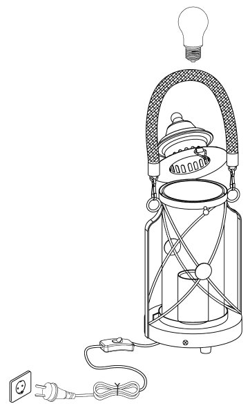 Eglo 49283 - Stolná lampa BRADFORD 1xE27/60W/230V