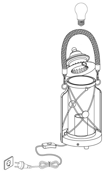 Eglo 49284 - Stolná lampa BRADFORD 1xE27/60W/230V