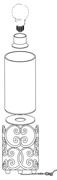 Eglo 49274 - Stolová lampa CARDIGAN 1xE27/60W/230V
