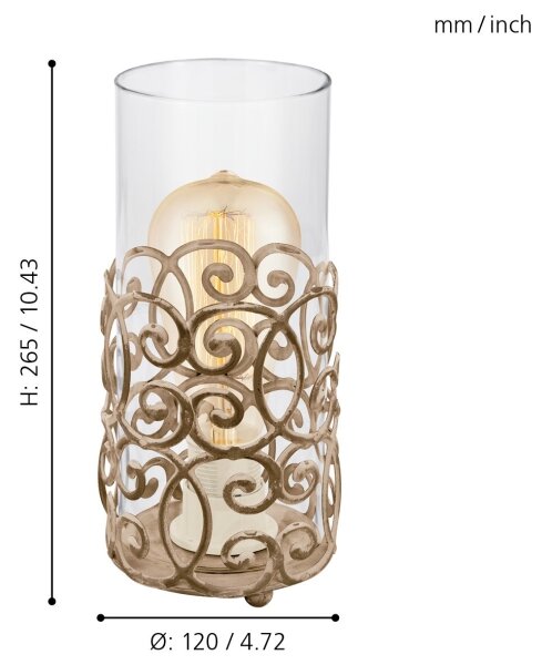 Eglo 49274 - Stolová lampa CARDIGAN 1xE27/60W/230V