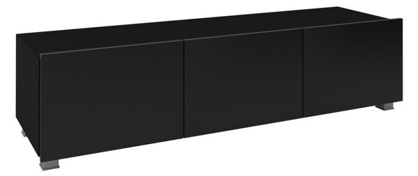 TV stolík 150 cm CHEMUNG - čierny / lesklý čierny