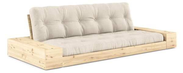 Sivo-béžová ľanová rozkladacia pohovka 244 cm Base – Karup Design