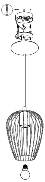 Eglo 49477 - Luster NEWTOWN 1xE27/60W/230V