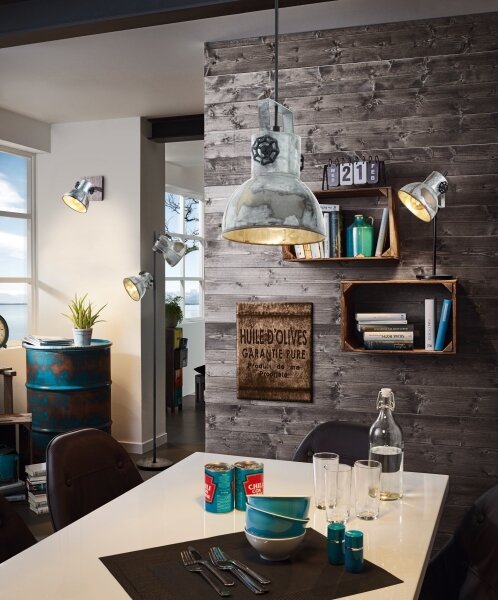 Eglo 49619 - Luster na lanku BARNSTAPLE 1xE27/40W/230V