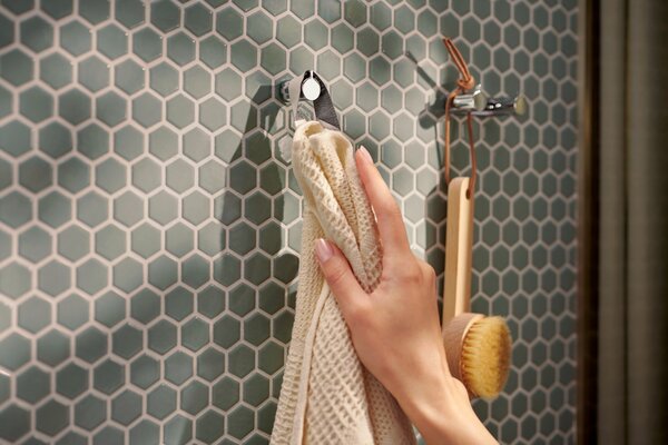 Hansgrohe AddStoris S - Dvojitý háčik na uterák, chróm 41785000