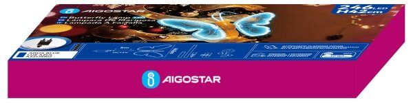 Aigostar - LED Vonkajšia vianočná dekorácia 234xLED IP44 modrý motýľ