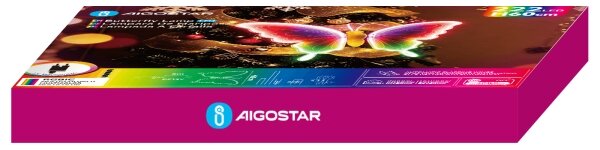 Aigostar - LED vonkajšia vianočná dekorácia 306xLED IP44 viacfarebný motýľ