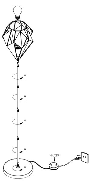 Eglo 49994 - Stojacia lampa CARLTON 1 1xE27/60W/230V