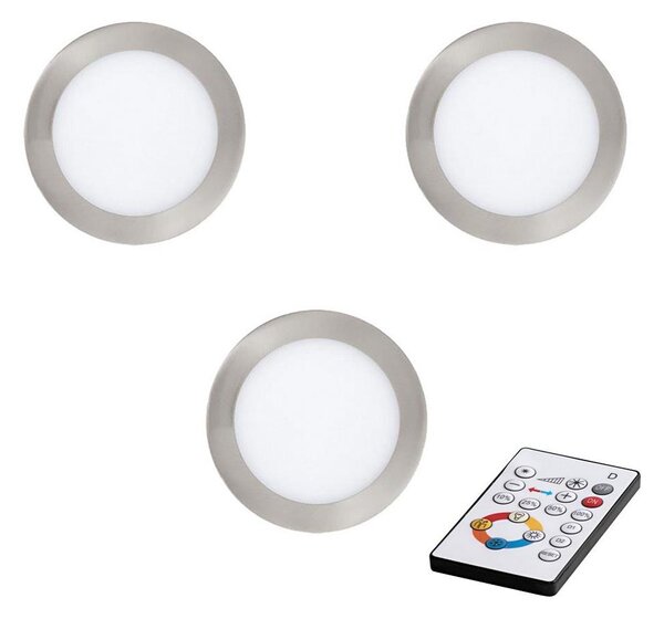 Eglo 78737 - SADA 3x LED Stmievateľné podhľadové svietidlo TINUS LED/17W/230V + DO