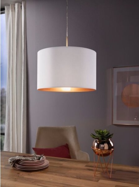 Eglo 78695 - Luster na lanku PASTERI 1xE27/60W/230V biela