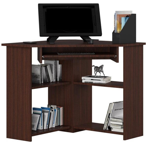Ak furniture Rohový písací stôl Ted wenge