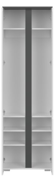 Skriňa 60x197x38 Julai - biela/antracit