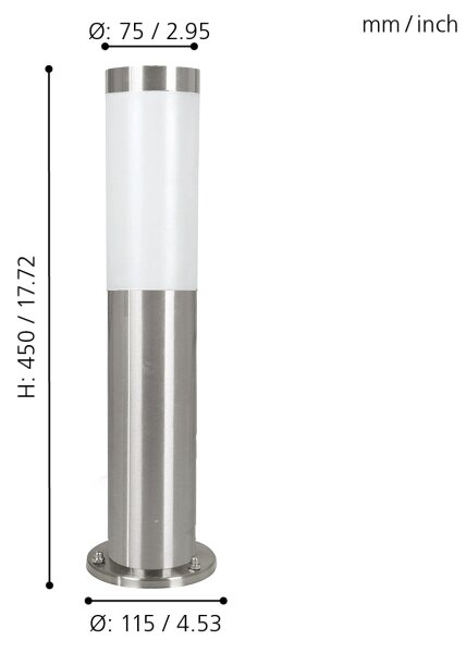 EGLO 81751 - Vonkajšia lampa HELSINKI 1xE27/15W/230V IP65