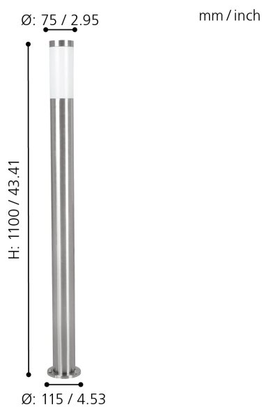 EGLO 81752 - Vonkajšia lampa HELSINKI 1xE27/15W/230V IP65