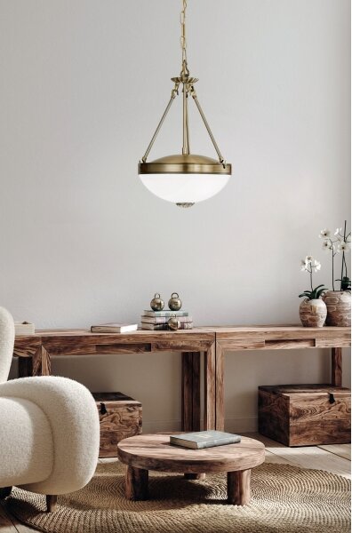 Eglo 82747 - Luster na reťazi SAVOY 2xE27/60W/230V bronzová