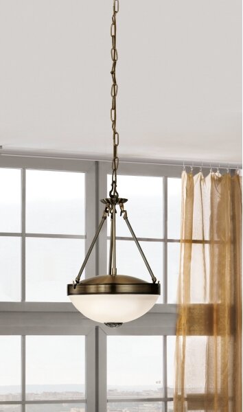 Eglo 82747 - Luster na reťazi SAVOY 2xE27/60W/230V bronzová