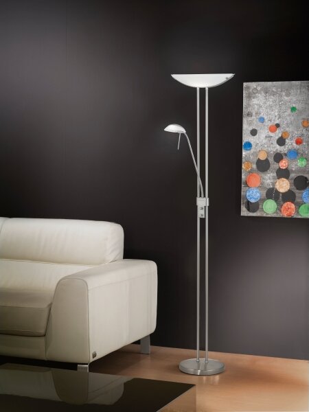 EGLO 85971 - Stmievateľná stojacia lampa BAYA 1xR7s/230W+1xG9/33W matný chróm