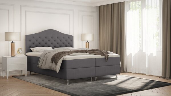 Elegantná posteľ LADY - 120x200, svetlo šedá