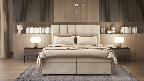 Hotelová posteľ DELTA 1 - 140x200, svetlo šedá