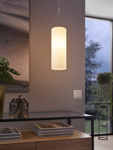 EGLO 85977 - luster na lanku TROY 3 1xE27/60W biela