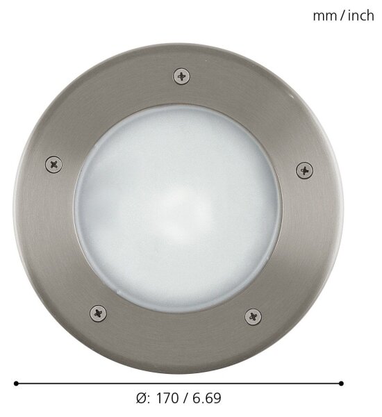 EGLO 86189 - Vonkajšie nájazdové svietidlo RIGA 3 1xE27/15W/230V IP67