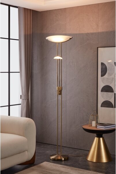 EGLO 85974 - Stmievateľná stojacia lampa BAYA 1xR7s/230W + 1xG9/33W bronz