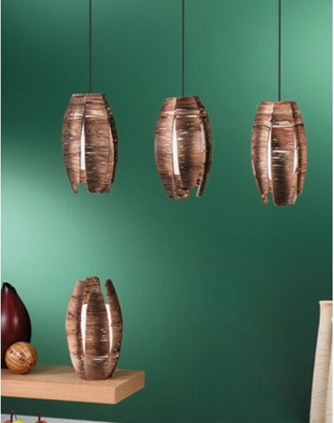 EGLO 91014 - Stolná lampa MONGU 1 x E27/60W hnedá