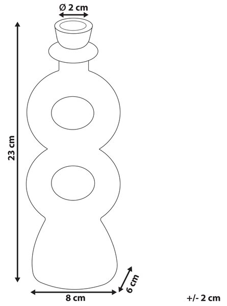 Svietnik béžový porcelánový 23 cm zaoblený dizajn minimalistická boho dekorácia