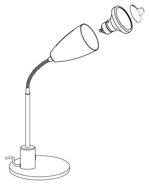 Eglo 92873 - Stolná lampa FOX 1xGU10/3W/230V