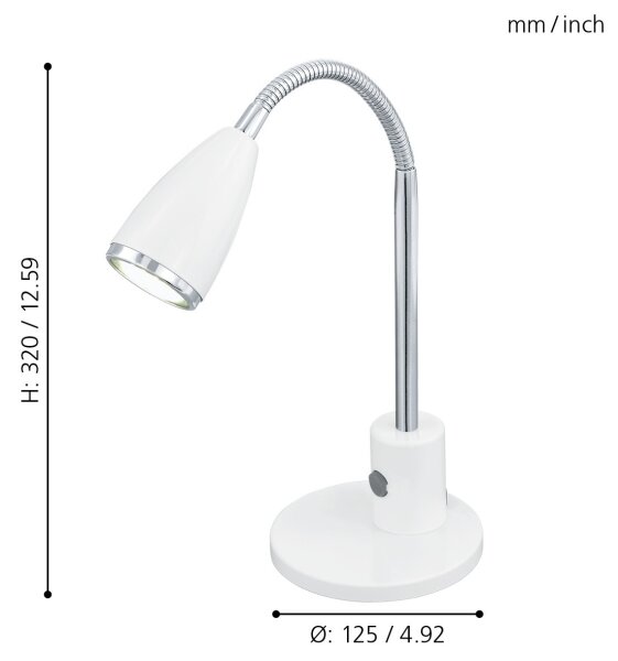 Eglo 92872 - Stolná lampa FOX 1xGU10/3W/230V
