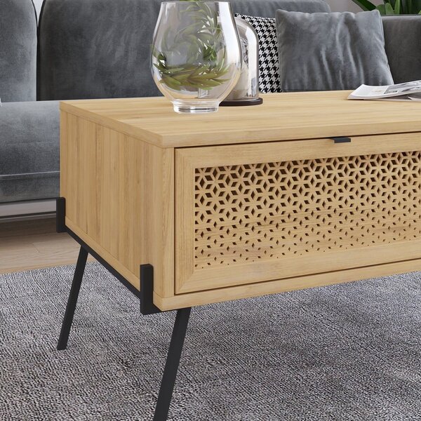 Konferenčný stolík v dekore duba v prírodnej farbe 60x100 cm Ecrin – Marckeric