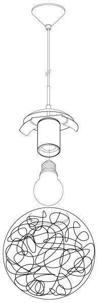 Eglo 93073 - Závesné svietidlo na lanku LUBERIO 1xE27/60W/230V priemer 25 cm