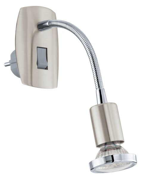 Eglo 902366 - Zásuvkové LED svietidlo MINI 1xGU10/2,8W/230V matný chróm