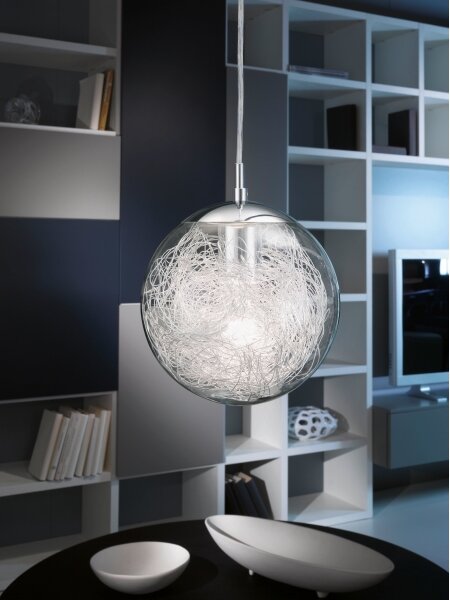Eglo 93073 - Závesné svietidlo na lanku LUBERIO 1xE27/60W/230V priemer 25 cm