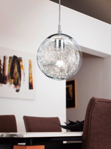 Eglo 93073 - Závesné svietidlo na lanku LUBERIO 1xE27/60W/230V priemer 25 cm