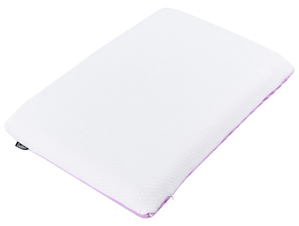 Vankúš na spanie fialový pamäťová pena TPE poťah 55 x 35 cm priedušný chladiaci ortopedický spálňa