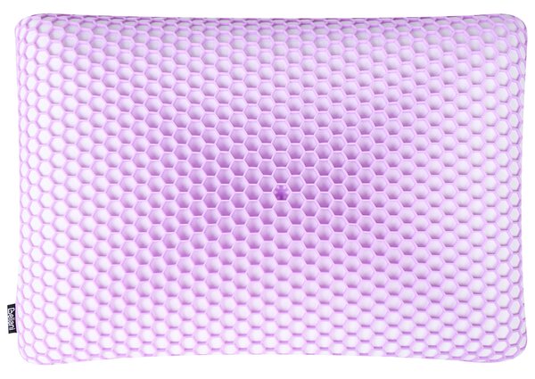 Vankúš na spanie fialový pamäťová pena TPE poťah 55 x 35 cm priedušný chladiaci ortopedický spálňa