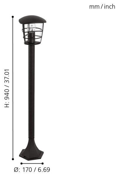 Eglo 93408 - LED vonkajšie svietidlo ALORIA E27/8,5W/230V IP44