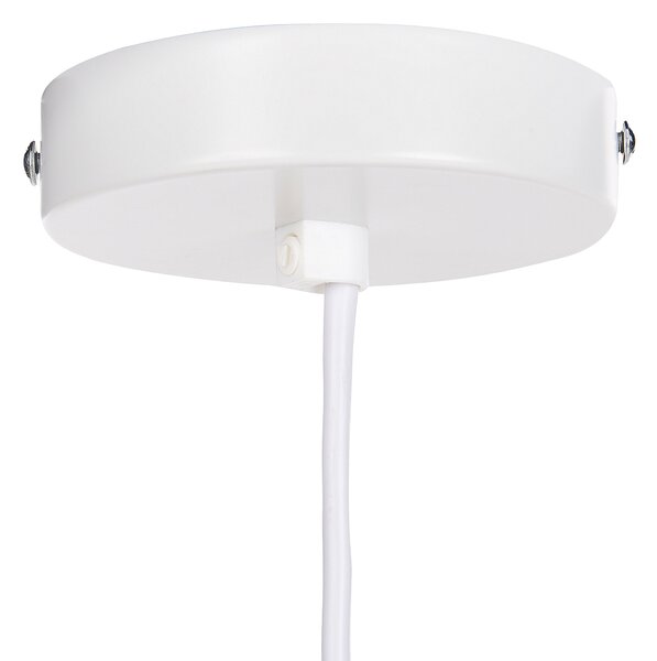 Závesná lampa béžová prírodná ľan palmový list 105 cm rafia osvetlenie na strop moderný boho štýl obývačka spálňa