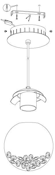 Eglo 93708 - LED závesné svietidlo MONTEFIO 1 LED/5W/230V