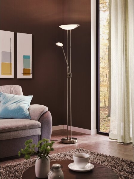 Eglo 93874 - LED stmievateľná lampa BAYA 1 LED/20W + LED/2,5W matný chróm
