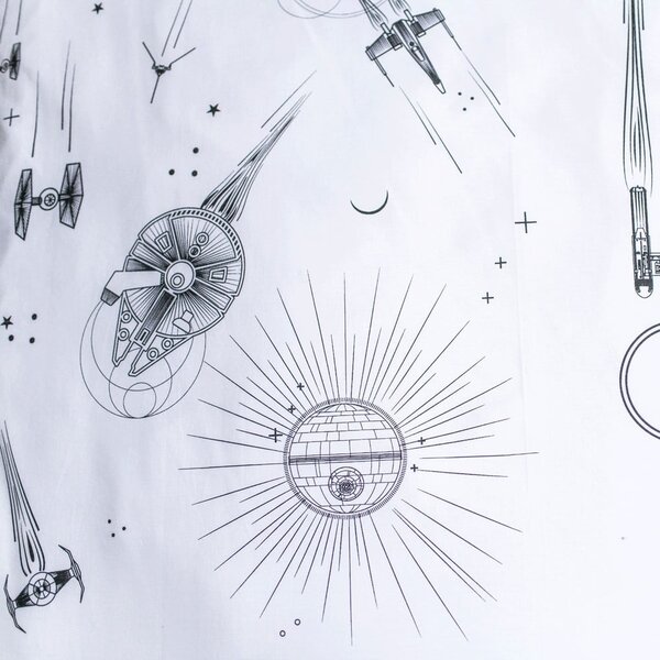 Bavlnené detské obliečky so svietiacim efektom na jednolôžko 140x200 cm Star Wars – Jerry Fabrics