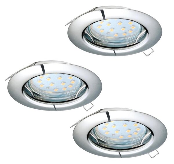 Eglo 94236 - SADA 3x LED zapustených stropných svietidiel PENETO 3xGU10-LED/3W/230V