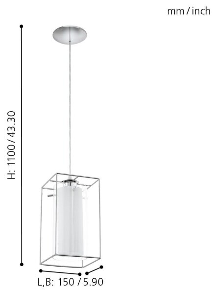 Eglo 94377 - Luster LONCINO 1 1xE27/60W/230V