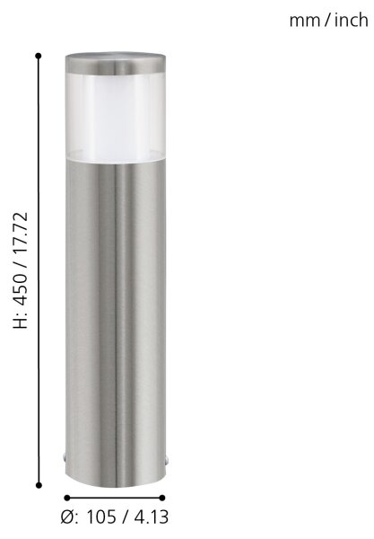 Eglo 94278 - LED vonkajšie osvetlenie BASALGO 1 LED/3,7W/230V IP44