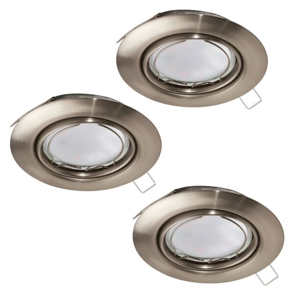 Eglo 94408 - Sada 3x LED zapustené stropné svietidlo PENETO 3xGU10-LED/5W/230V